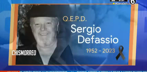 Muere Sergio Defassio a los 70 años