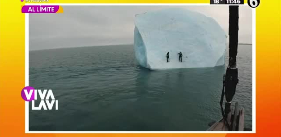 Gigantesco iceberg casi aplasta a dos exploradores
