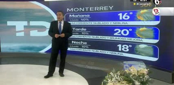 Abimael Salas nos da el pronóstico del tiempo en Monterrey para este jueves 07 de diciembre de 2023.