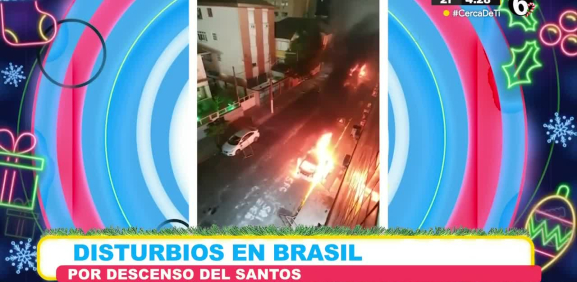Autos incendiados, disturbios y violencia desatan pánico en Brasil tras descenso de Santos