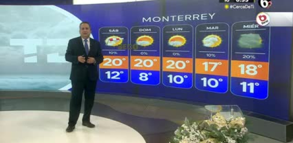 Abimael Salas nos da el pronóstico del tiempo en Monterrey para este viernes 15 de diciembre de 2023.