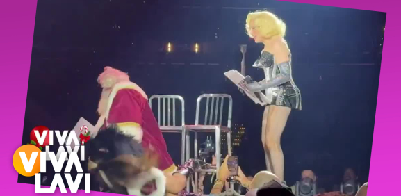 Madonna pone en aprietos a 'Santa Claus' y se cae durante concierto