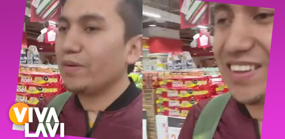 Mujer olvida a su novio ciego en el supermercado