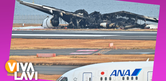 Avión choca con otro y se incendia con pasajeros abordo