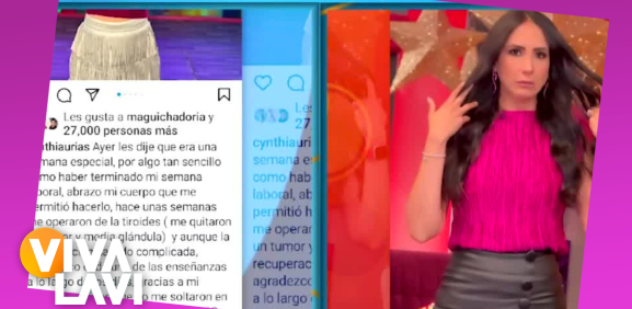 Cynthia Urías revela es sometida a cirugía para retirar tumor