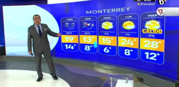 Abimael Salas nos da el pronóstico del tiempo en Monterrey para este jueves 15 de febrero de 2024.