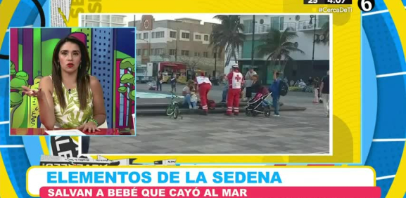Elementos de la sedeña hacen este rescate que fue captado para redes sociales