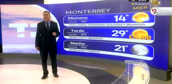 Abimael Salas nos da el pronóstico del tiempo en Monterrey para este miércoles 21 de febrero de 2024.