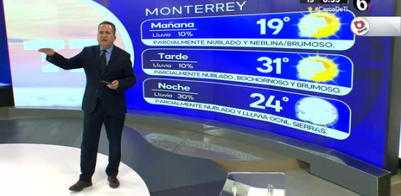 Abimael Salas nos da el pronóstico del tiempo en Monterrey para este lunes 04 de marzo de 2024.