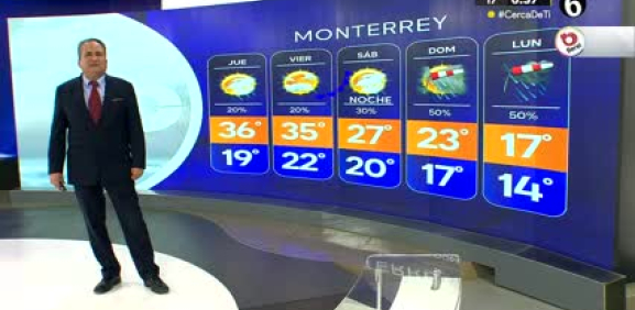 Abimael Salas nos da el pronóstico del tiempo en Monterrey para este miércoles 13 de marzo de 2024.