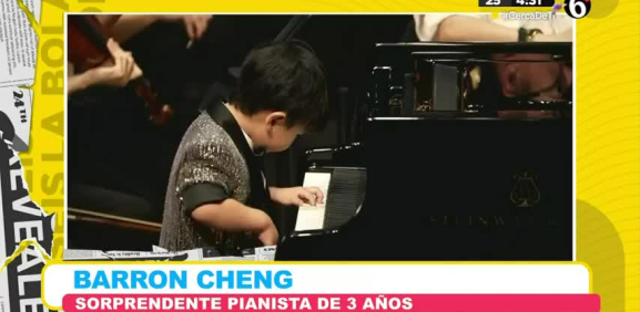 Barron Cheng el pianista de 3 años