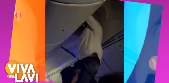 Turbulencia lanza a hombre al techo de un avión