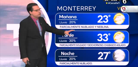 Nelson Valdez nos da el pronóstico del tiempo en Monterrey para este viernes 19 de julio de 2024.