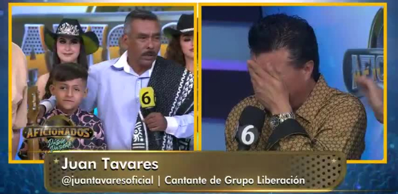 El famoso cantante de 'Grupo Liberación' llora al recordar a su papá en este caso.