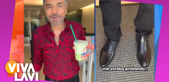 Eugenio Derbez se confunde y llega con dos zapatos diferentes