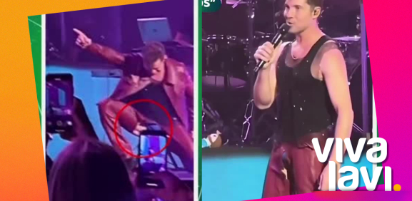 David Bisbal sufre accidente con su ropa durante concierto