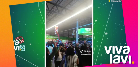 Organizan posada dentro de supermercado y se viralizan