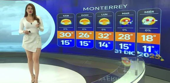 Norma García nos da el pronóstico del tiempo en Monterrey para este viernes 27 de diciembre de 2024.