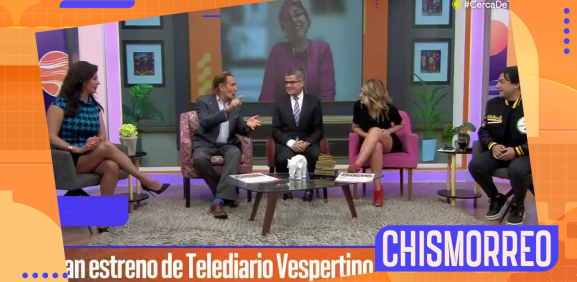 Jaime Núñez y Fernanda Tapia estrenan Telediario Vespertino