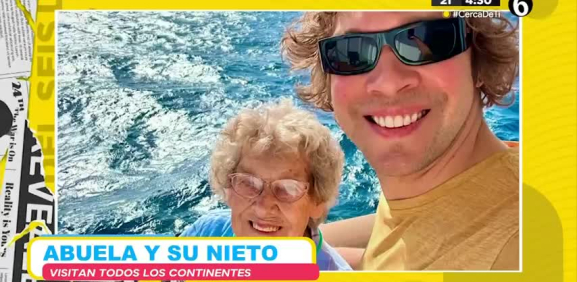 Abuelita de 94 decide viajar junto a su nieto y sorprende a todas las redes sociales