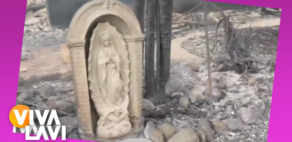 Estatua de la Virgen de Guadalupe queda intacta tras incendio