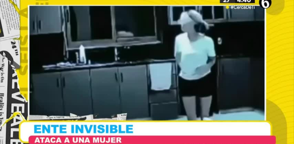 En plena grabación se ve como de la nada esta chica es arrastrada