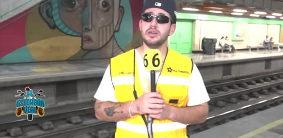 El famoso reportero del 'estorbón vial' en enlace desde el metro