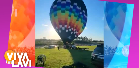 Globo aerostático se incendia y cae en Brasil