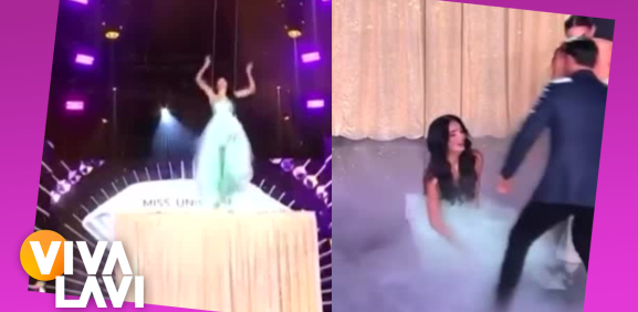 Participante sufre aparatorso accidente durante certamen 'Miss Universe Latina'