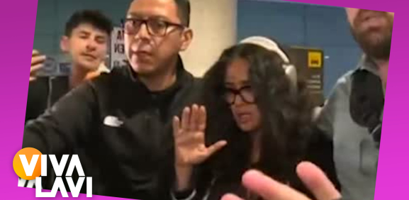 Escolata de Salma Hayek agrede a la prensa