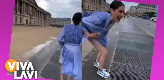 Ashley, de Ha*Ash, sufre accidente con su ropa en París