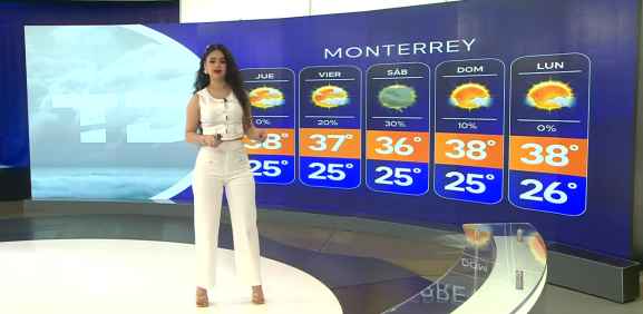 Natalia Sánchez nos da el pronóstico del tiempo en Monterrey para este miércoles 13 de agosto de 2025.