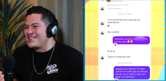 El conductor mostro su apoyo a Gomita