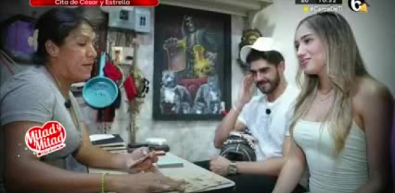 Como parte de su cita y para checar su futuro el protagonista tiene una rara manera de convivir