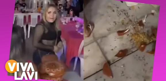 Lady Hambreada: Mujer tira ollas de comida porque no le querían dar más