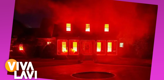 Vecinos denuncian 'incendio' en casa y era decoración de halloween