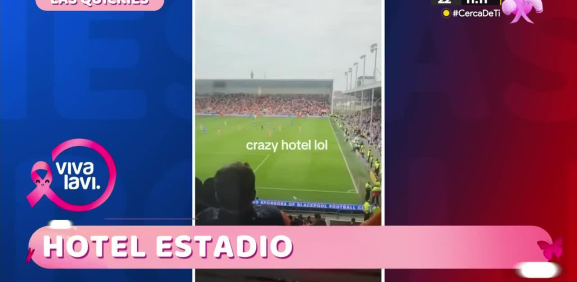 Así luce un hotel dentro de estadio