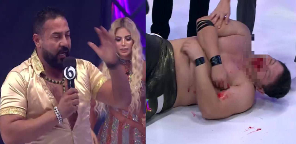 El luchador no se contiene de coraje contra el chef