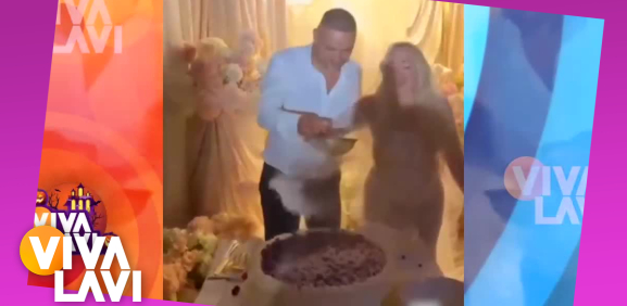 Hombre enfurece y destroza pastel en su boda