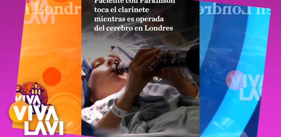 Paciente con parkinson toca clarinete mientras es operada