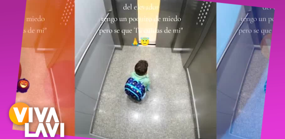 Niño se queda solo en elevador y así reacciona