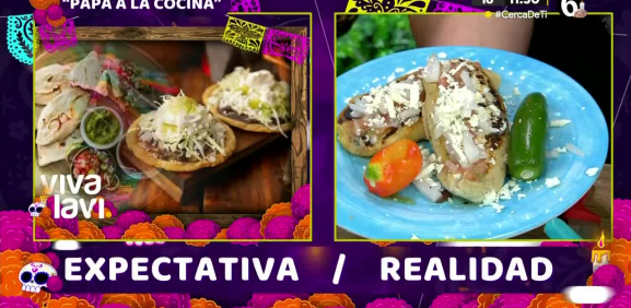 Receta de cocina termina en "expectativa, realidad"