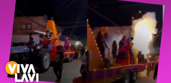 Carro explota durante desfile de Día de Muertos