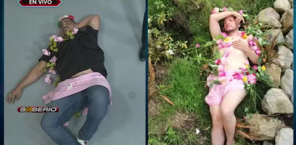 El elenco de 'SNSerio' imita las poses de César Doroteo en el reality