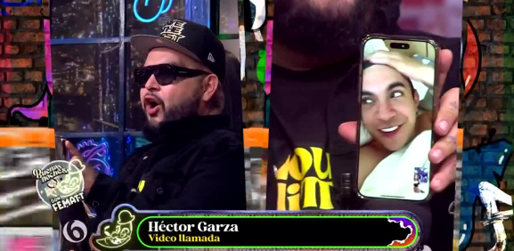 En pleno programa el chico muestra su viaje sin olvidarse que no tenía ropa