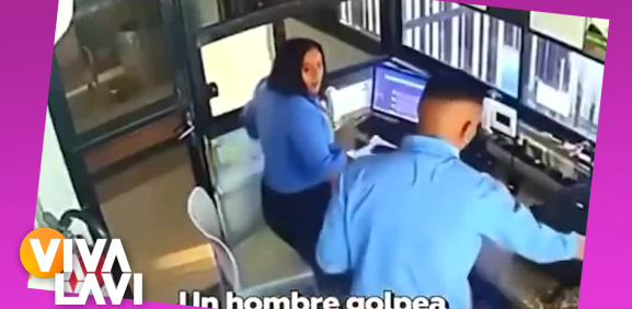 Hombre ataca a compañera de trabajo con su casco