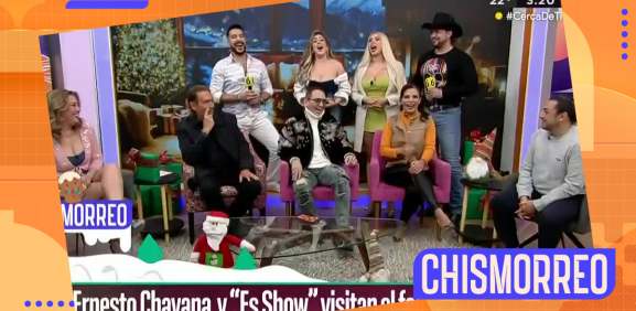 Ernesto Chavana y el elenco de 'Es Show' en el Chismorreo