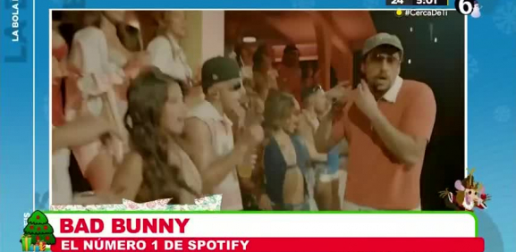 El cantante se muestra como el artista más escuchado