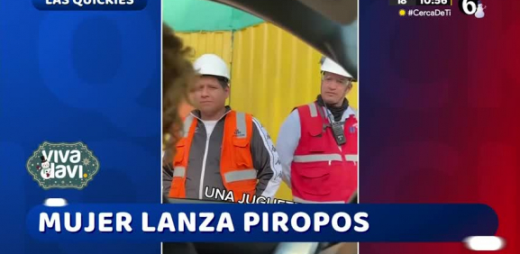 Mujer sorprende a hombres lanzandoles piropos