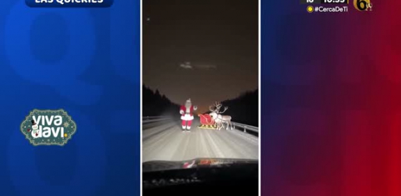 Santa Claus pierde el control de su trineo